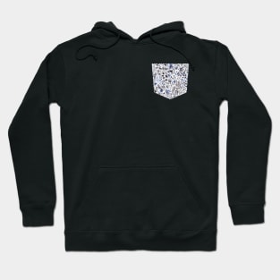 Pocket - Winter Ink Flowers Hoodie